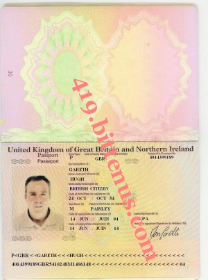 Gareth hugh passport